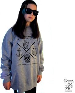Image of Sweatshirt femme oversized Love Dream Travel Eternity by Dadawan
