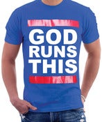 Image of GOD RUNS THIS-royal blue