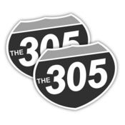 Image of 3.5" - 305 Logo Vinyl Stickers - (2 Pieces)