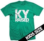 Image of KY Raised Kids Tee in Teal and White