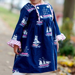 Image of Long Sleeved Dress Pattern for Girls - The Chelsea Dress PDF