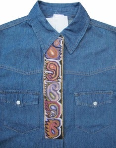 Image of Denim Folk Series: Purple & Brown