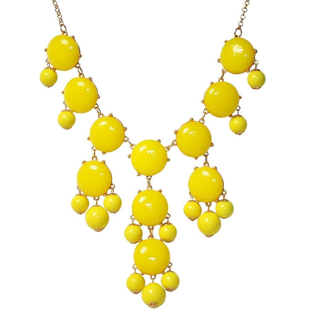 Image of Crew Bubble Statement Necklace::Yellow 