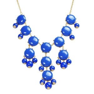 Image of Crew Bubble Statement Necklace:: Blue