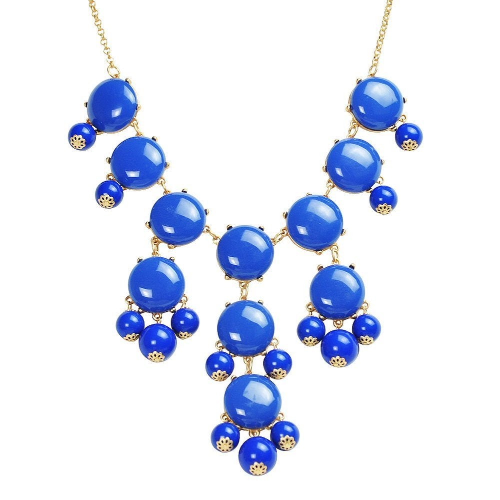 Image of Crew Bubble Statement Necklace:: Blue