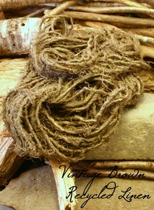 Image of Vintage Brown Recycled Linen Yarn