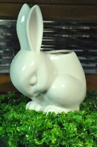 Image of Ceramic Rabbit Planter 