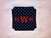 Image of Square Patch Monogrammed Burp Cloth