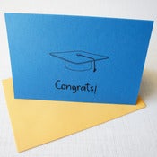 Image of Congrats on your graduation - mortarboard hat card