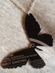 Image of Vinyl record necklace Butterfly Dirty Dancing