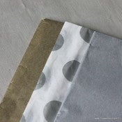 Image of ** Glitter ** Papier de soie uni doré ou argent ou à pois - par 2 feuilles