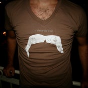 Image of MEN'S & WOMEN'S MY MOUSTACHE ROCKS THE PARTY V NECK