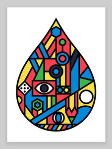 Image of Raindrop Giclée print (No.2) on 310gsm Somerset Velvet Paper