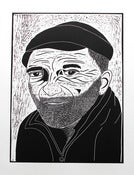 Image of Fisherman Lino Cut