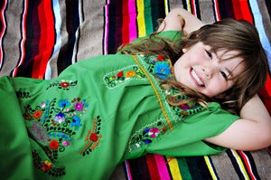 Image of Girls 'las flores' Dress