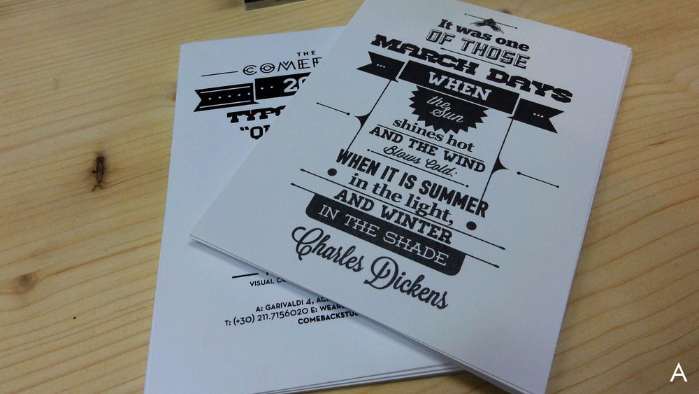 Image of 2013 Typographic / Quotation Calendar Postcards
