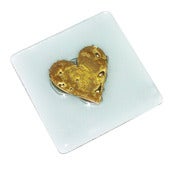 Image of Classic Gold Heart Coasters