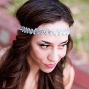 Image of Silver Boho Lace and Sequin Headband by bethany lorelle