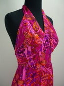 Image of 70s Kimi's fuchsia Hawaiian halter maxi dress