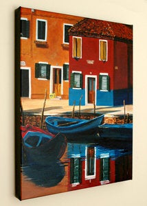 Image of Venician Alleyway-16x20 Fine Art Giclee Canvas Print