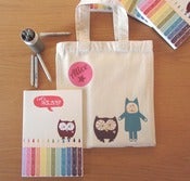 Image of Personalised Bag, Drawing Book and Pencils Set