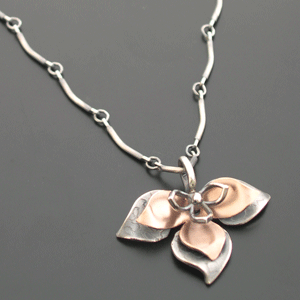 Image of Open Lotus Rose Gold Pendant