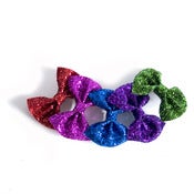 Image of Small Glitter Hair Bow - Jewel Tones