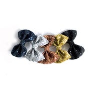 Image of Small Glitter Hair Bow - Metallics