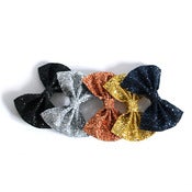 Image of Medium Glitter Hair Bow - Metallics