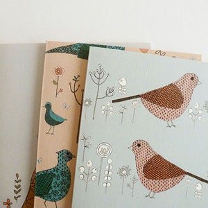 Image of Bird and Flower Cards set of 3