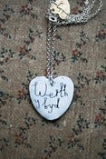 Image of  'Werth y Byd' Heart Enamel Necklace