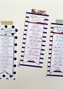 Image of Wishes For Baby Banner Stripe Blue, Coral & Yellow pdf