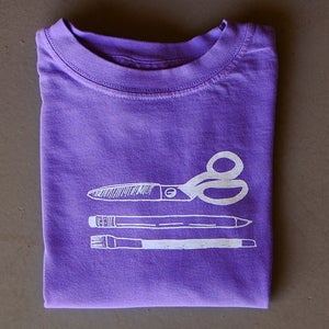 Image of Art Supplies Long-Sleeved Tee Violet