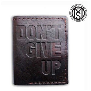 Image of "DONT GIVE UP" Leather Wallet