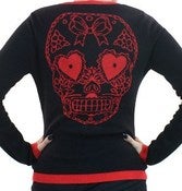 Image of Sourpuss Sweet Skull Cardigan Sweater