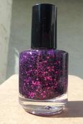 Image of Lava Rocks - Magenta Black Indie Glitter Nail Polish