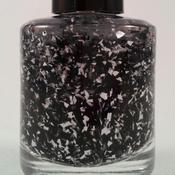 Image of Zebra Kisses - Black White Shred Flake Indie Matte Glitter Nail Polish