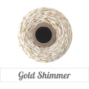 Image of Gold Shimmer - Gold Metallic & Natural Baker's Twine