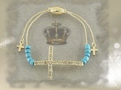 Image of CROSS BRACELET BLUE