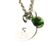 Image of may initial necklace - silver
