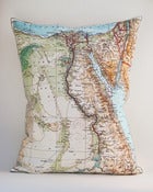 Image of Vintage Egypt 16"x20" Map Pillow Cover
