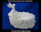 Image of Beautiful 7" Partylite Enchanted Fairy Dish / Candleholder (EH)
