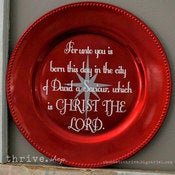 Image of Plate Vinyl - Christmas BIBLE Verse