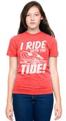 Image of "I Ride With The Tide" Heather Red T-Shirt