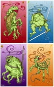 Image of 'MUTANT NINJAS' print set