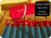 Image of Personalized Crayon Roll - set of 8