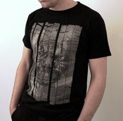 Image of Mens black 'strip design' T-Shirt