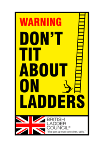 Image of Don't Tit About On Ladders print