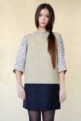 Image of <FONT COLOR="#DF3A01">vestido lanita bicolor</FON>
