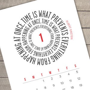 Image of TIME - 2013 Printable Calendar - (red and black) - UK/EU or US DATE FORMAT